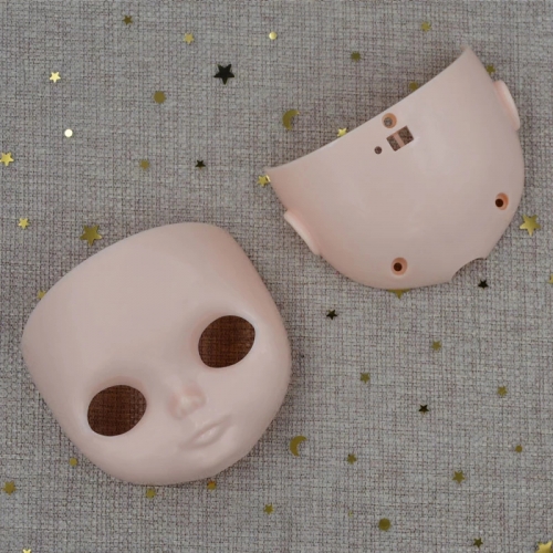NBL Blyth Doll Accessories for DIY Custom Doll Blyth, BJD Body Dome and Scalp Face without Makeup Eyes with Screws T-bar